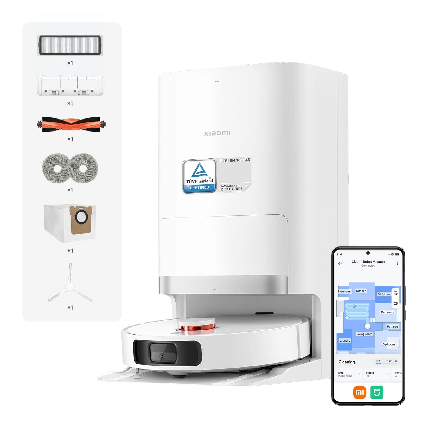 Xiaomi Robot Vacuum X20+ Saugroboter mit Wischen