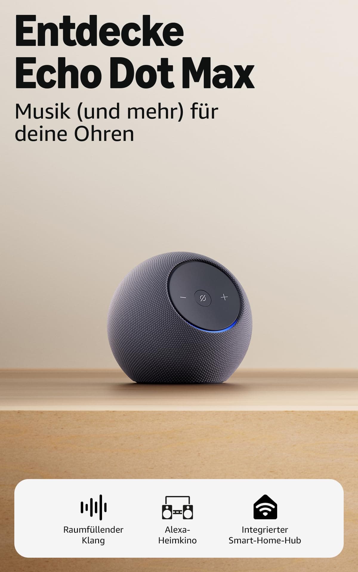 Amazon Echo Dot Max Alexa Lautsprecher neu