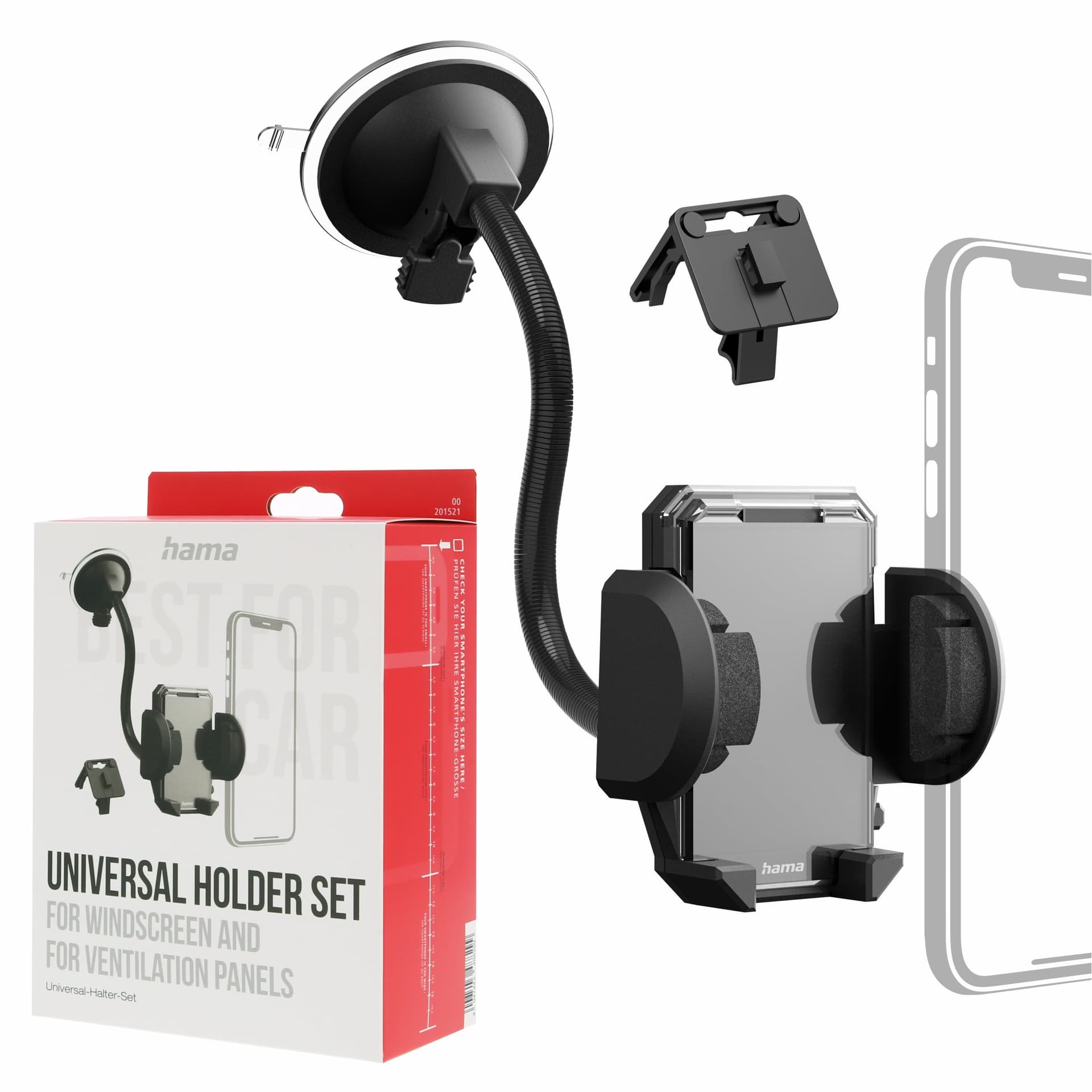 Hama Handyhalterung Auto Lüftung & Windschutzscheibe